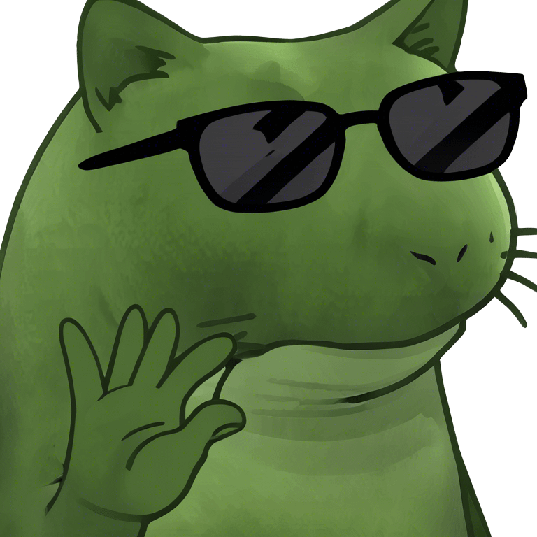 Cat with sunglasses emoji