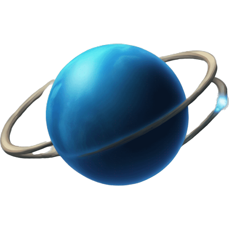 Blue planet with rings emoji