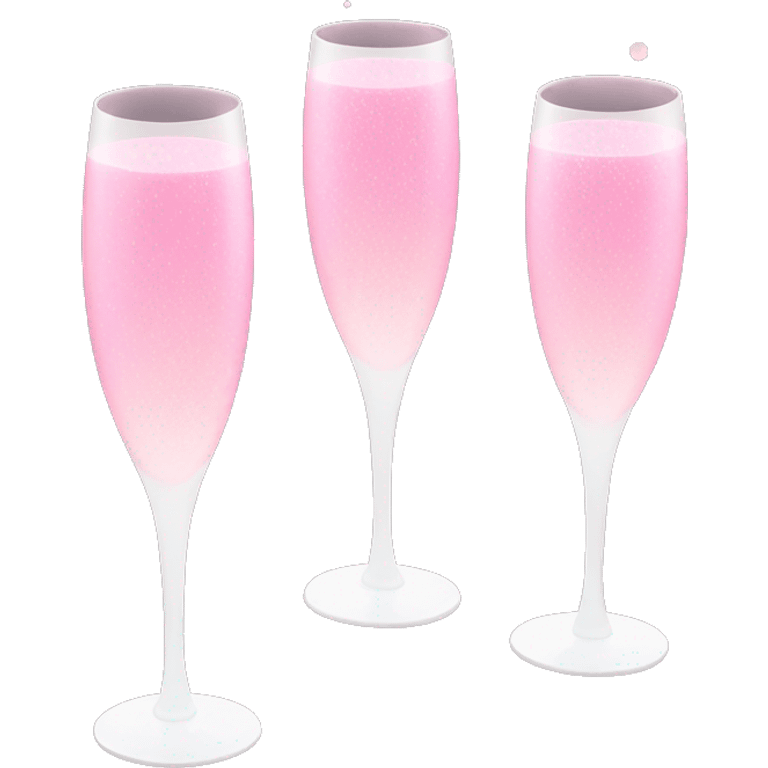 Champagne cheers pink emoji