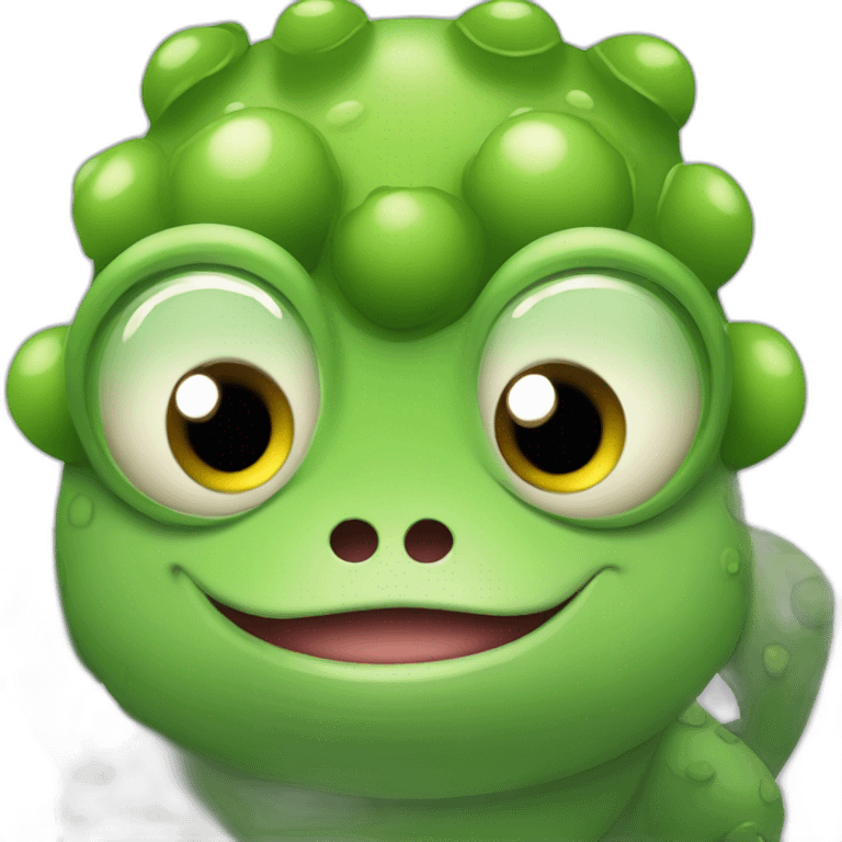 Grenouille avec un corps bobybullder emoji