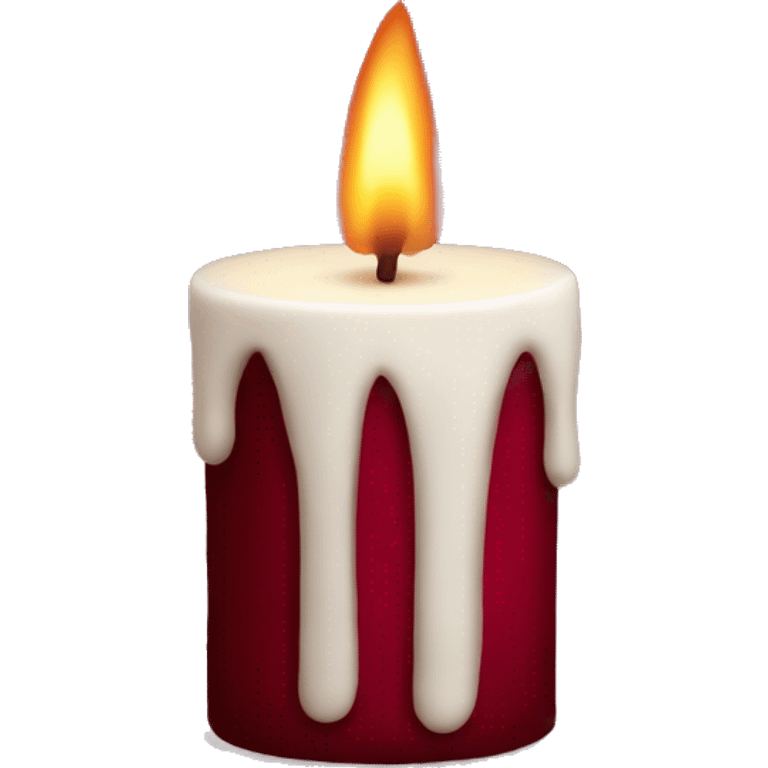 Dark red velvet candle emoji