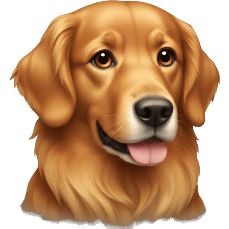 Red golden retriever  emoji