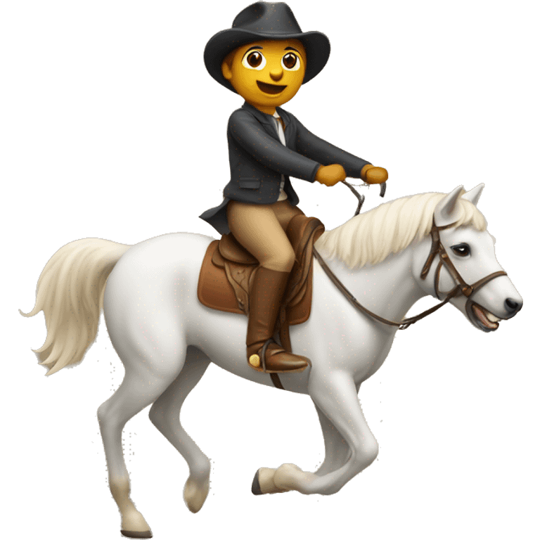 Dog riding horse emoji