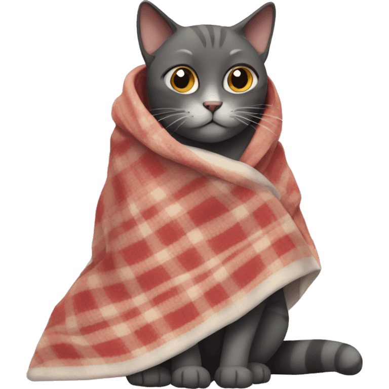 Cat wearing a blanket  emoji