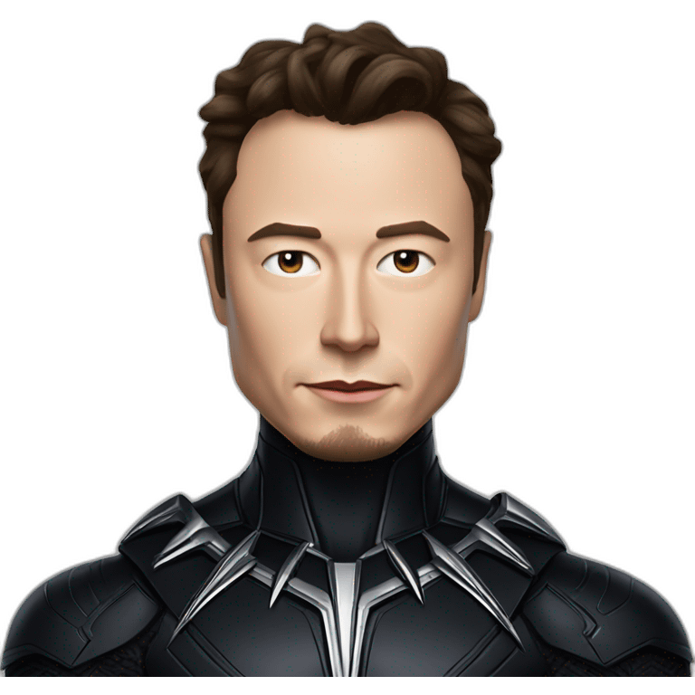 Elon musk as black Panther emoji