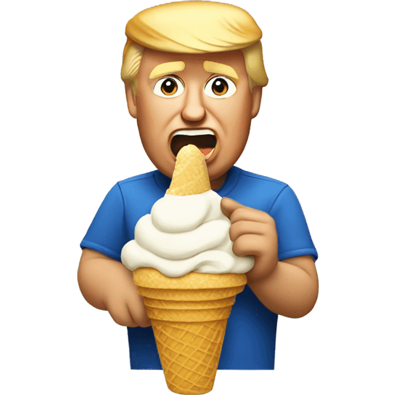 Donald trump eating ice cream  emoji