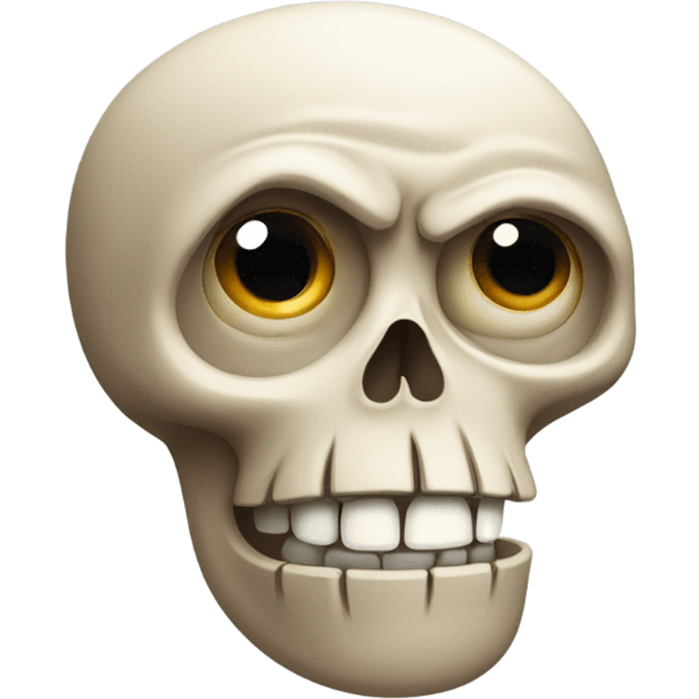 Confused skull emoji