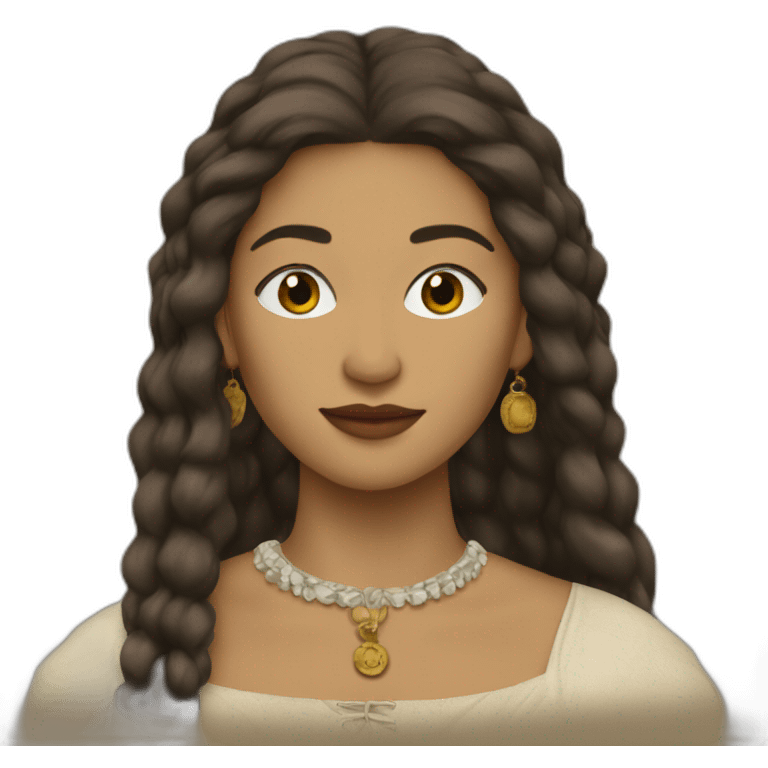 Zendaya as a woman from 15th century emoji