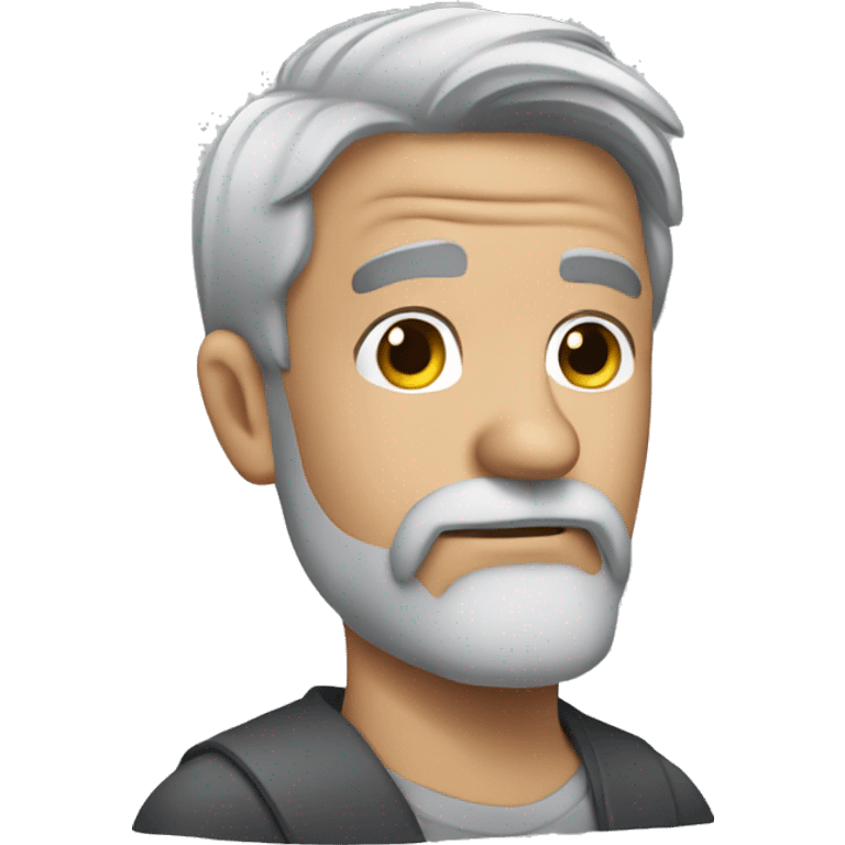 middle aged man grey hair grey beard face palm  emoji