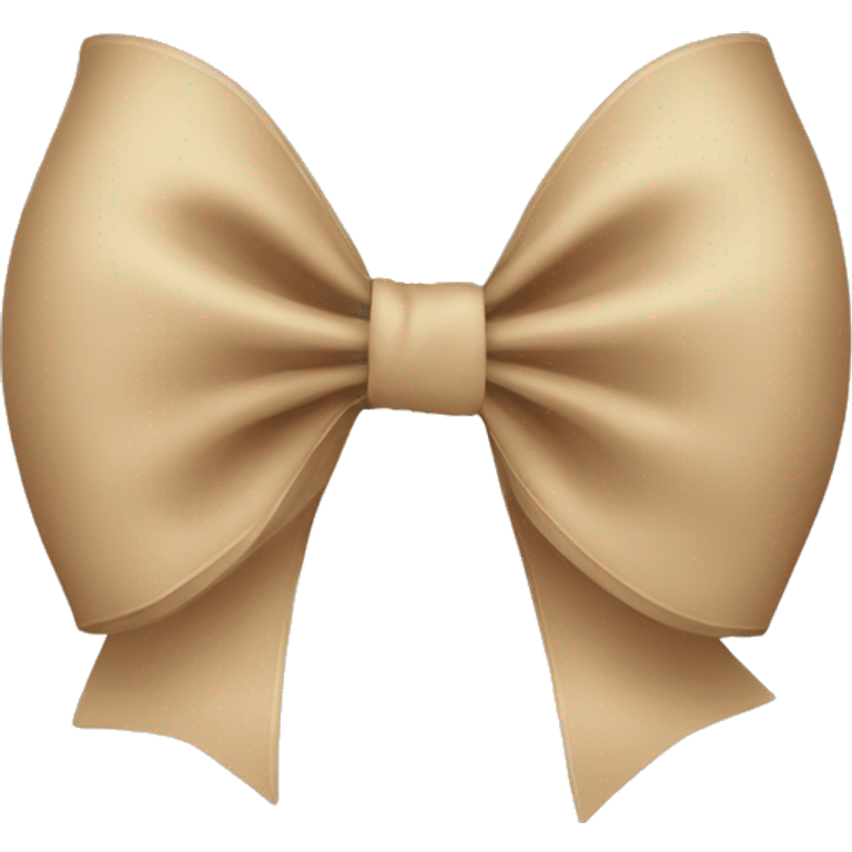 beige bow emoji