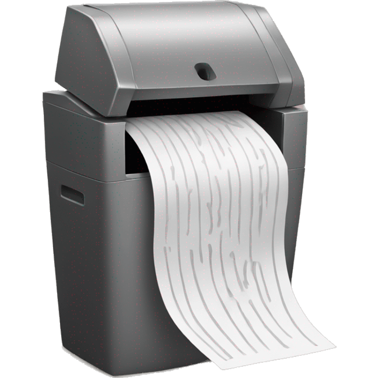 paper going into shredder emoji