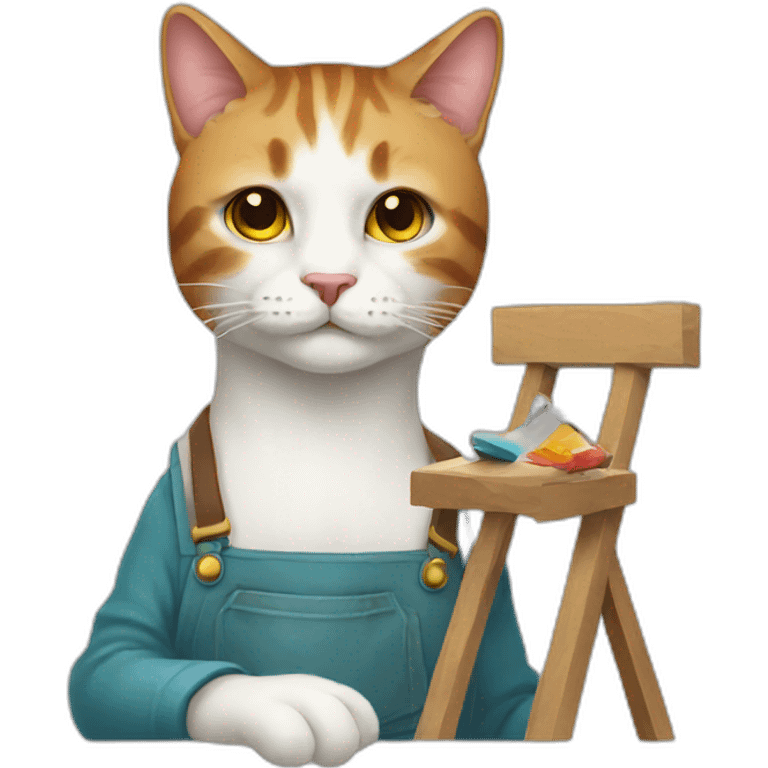 Painter cat emoji