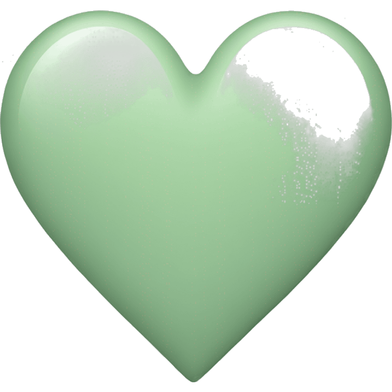 very pale sage green heart shape emoji