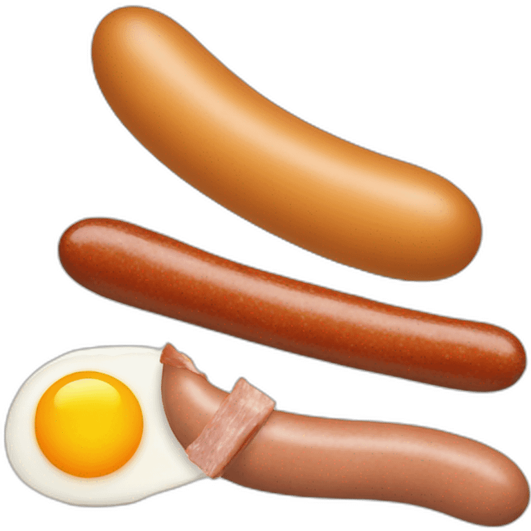 Two eggs and a big sausage emoji