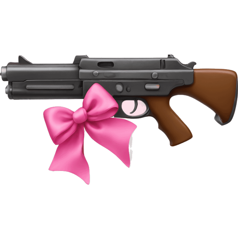 Gun with pink bow emoji