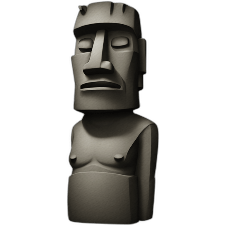 Smoking moai emoji