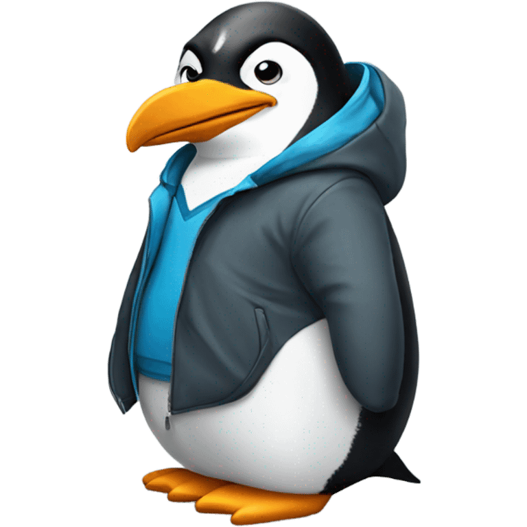 penguin wearing a jacket emoji