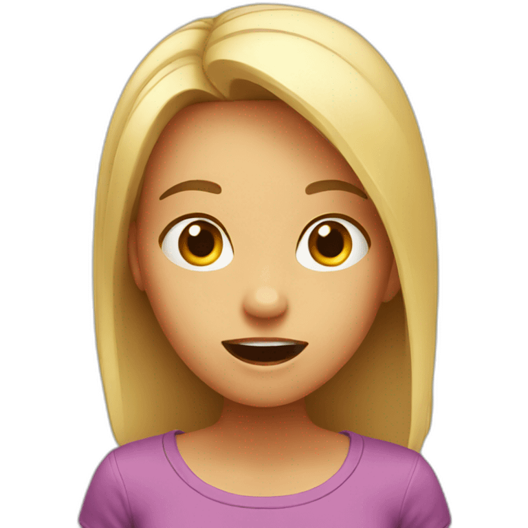 Surprised girl emoji