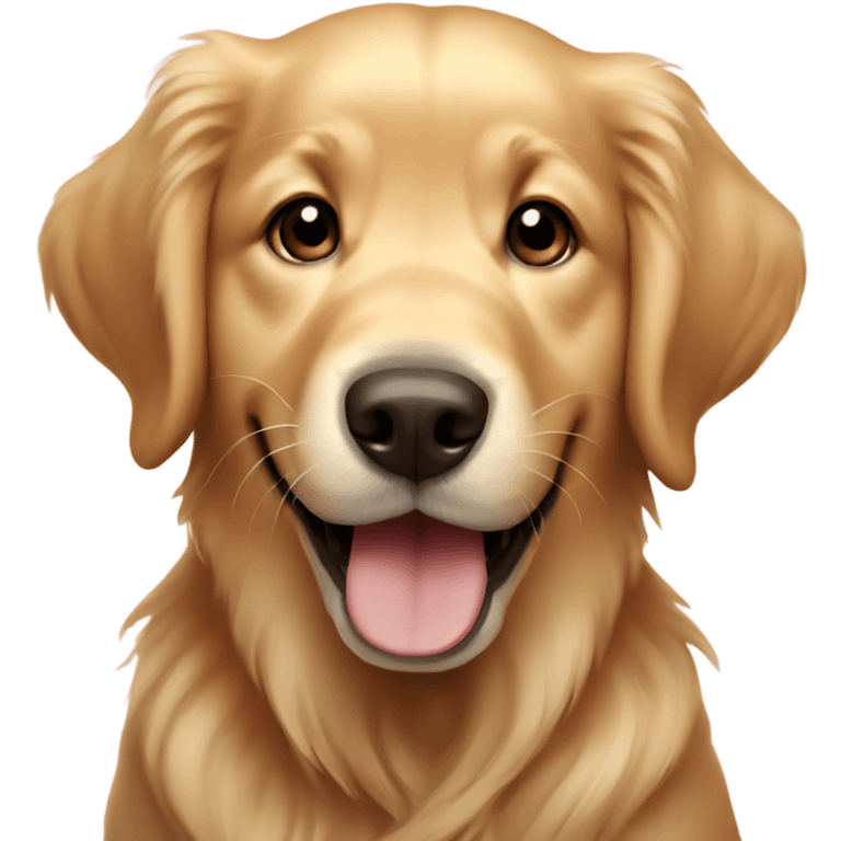 Golden retriever happy puppy emoji