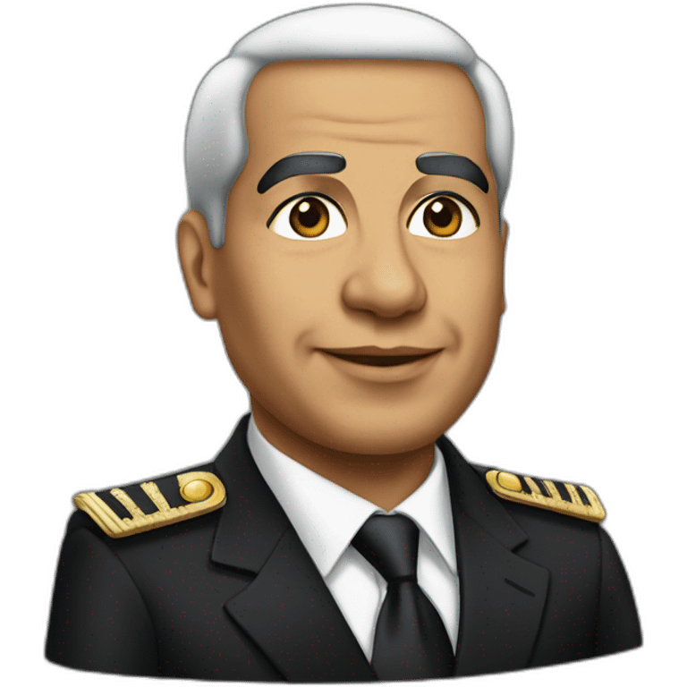 Egypt president Abdelfattah Sisi in black suit emoji