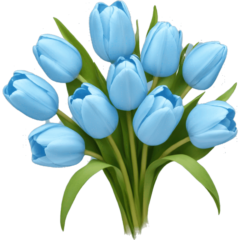 pastel blue tulip bouquet emoji