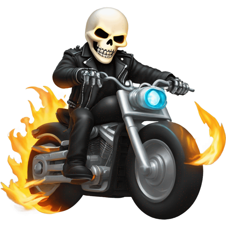 Ghost Rider on Motorcycle  emoji