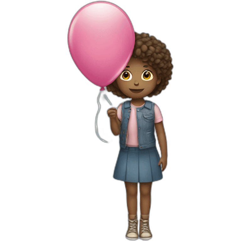 girl holding balloon emoji