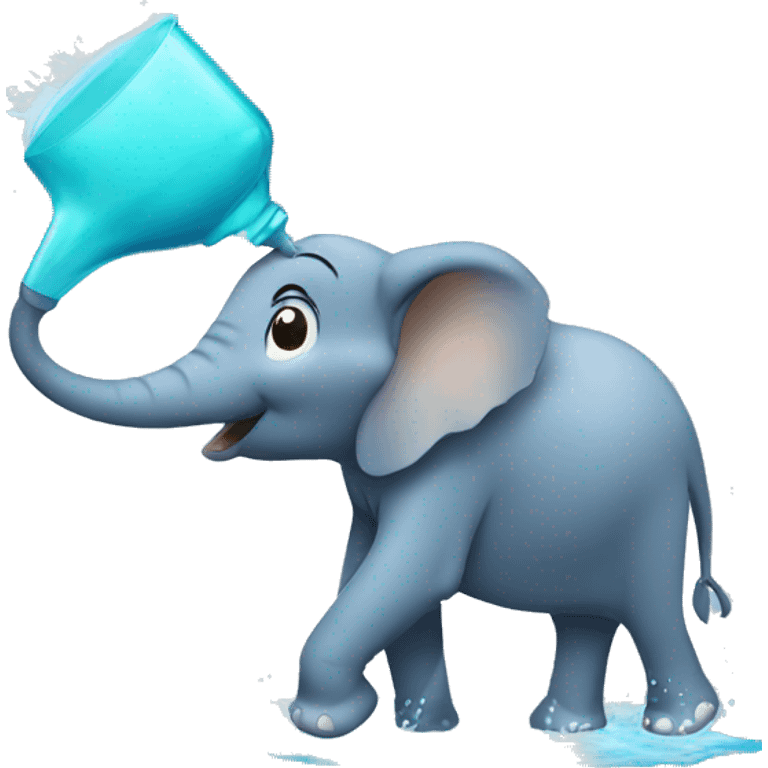 Elephant spraying water  emoji