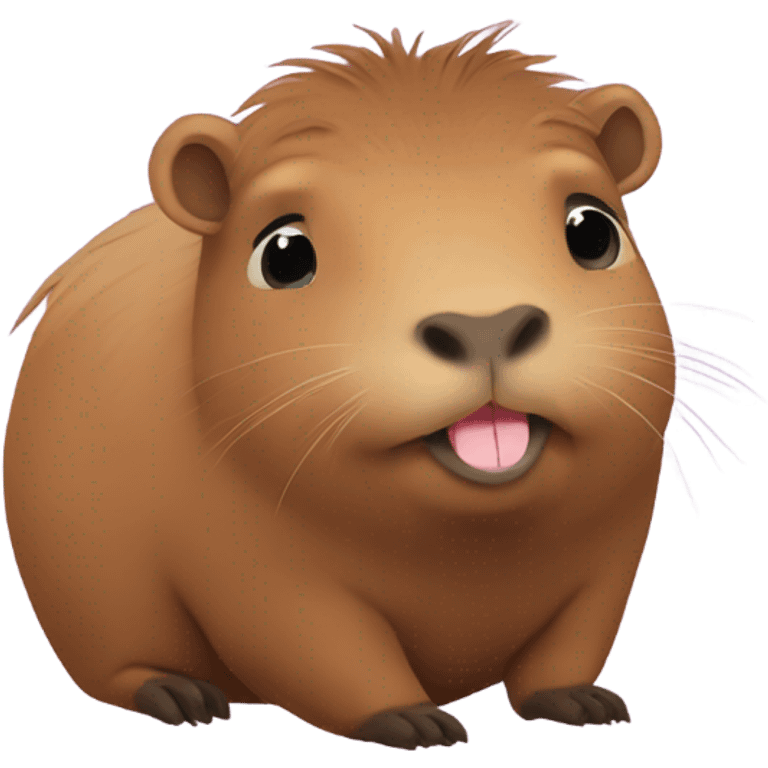 Capybara in love emoji