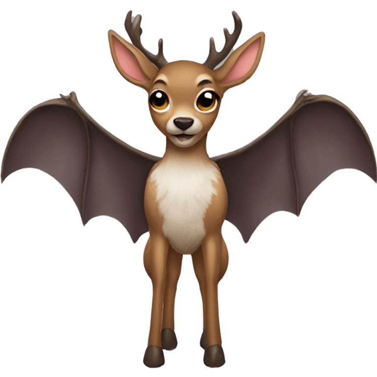 Deer wearing bat wings  emoji