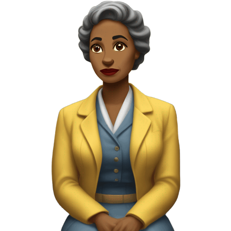 black rosa parks in yellow bus  emoji