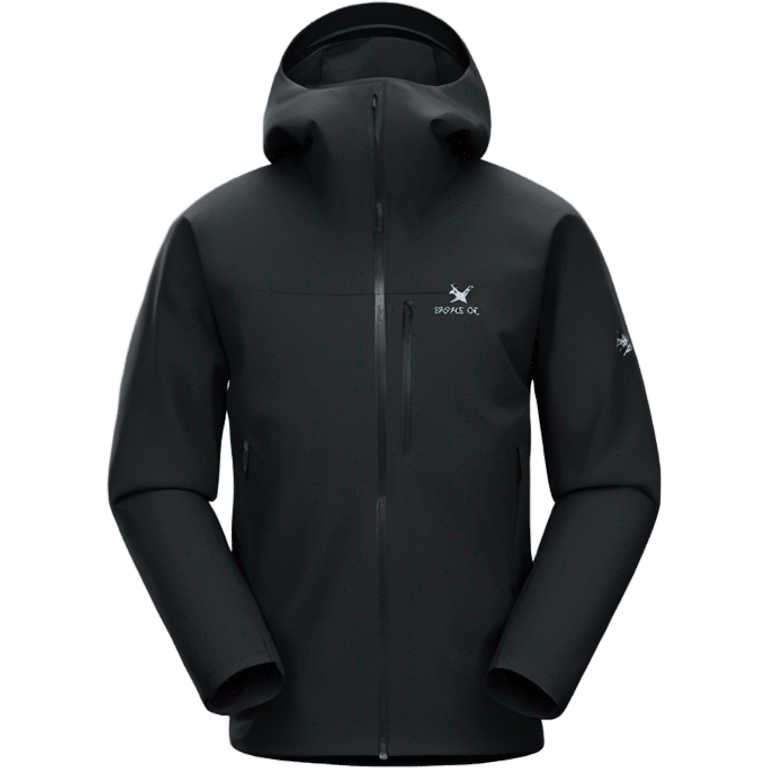 black Arcteryx jacket with no hood emoji