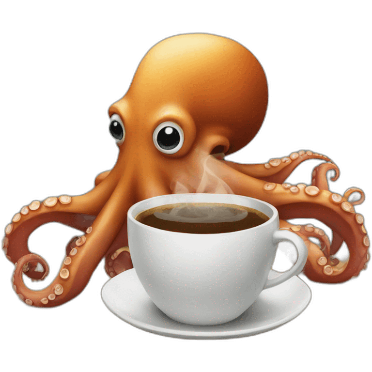 octopus drinking coffee emoji