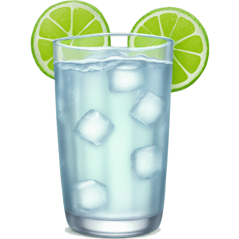 Soda water with lime and salt rim  emoji