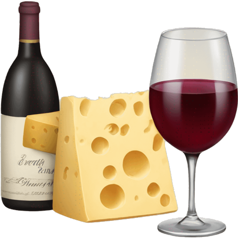 Wine and cheese emoji