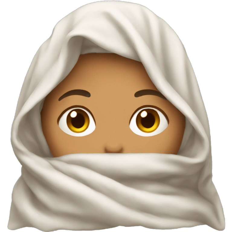 woman in blankiet emoji