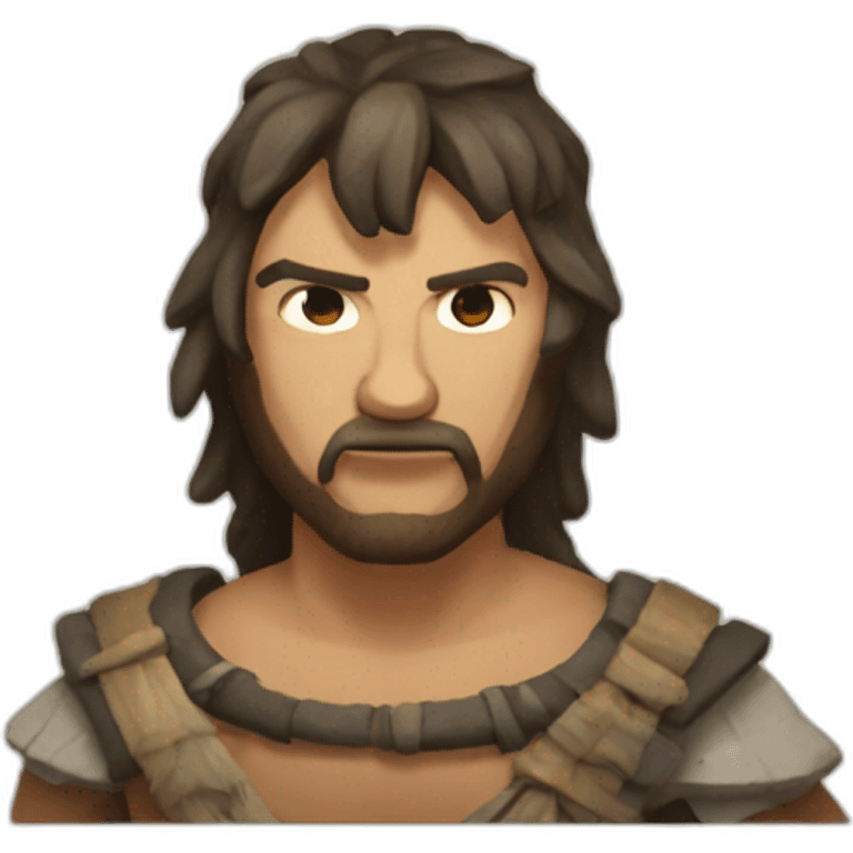 roguelike character, in the Neolithic. emoji