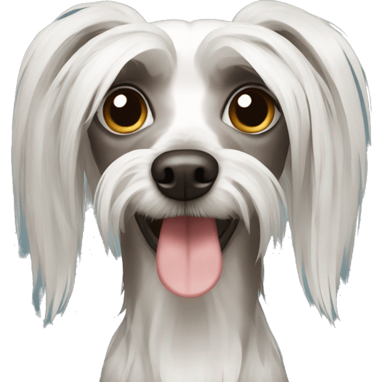 Chinese crested dog emoji