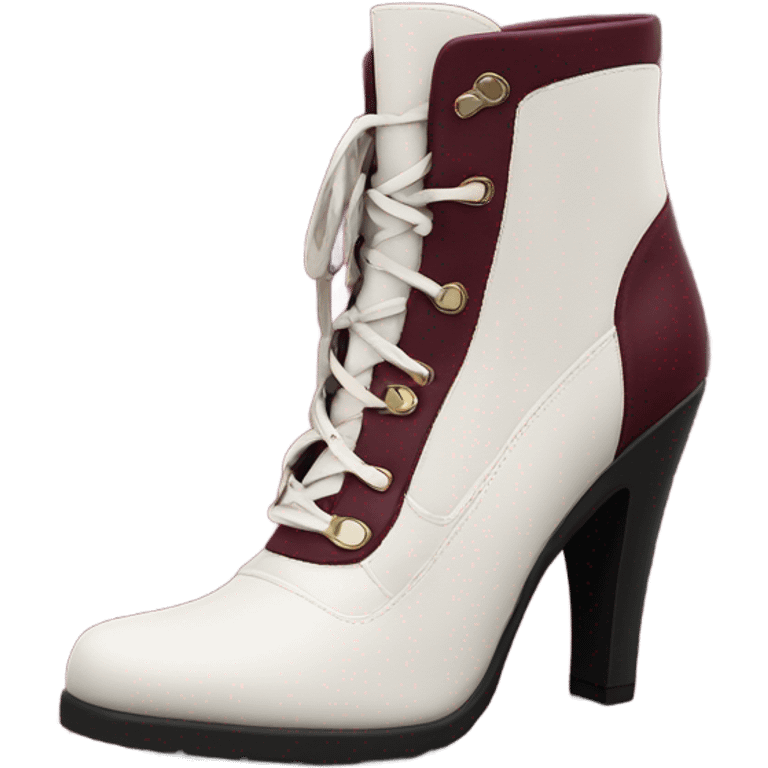 burgundy leather high heel boots emoji