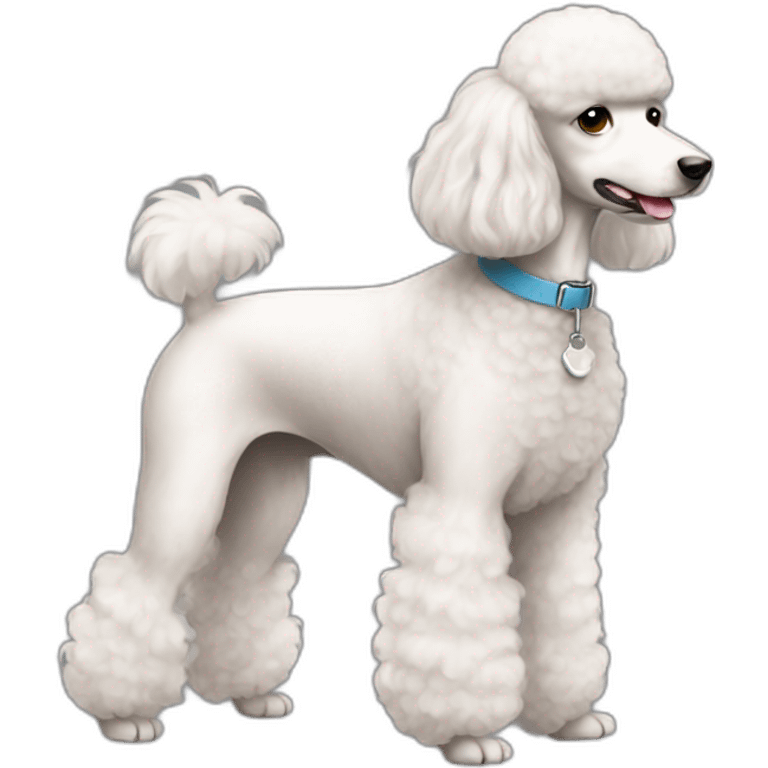 Dog Standart Poodle full body emoji