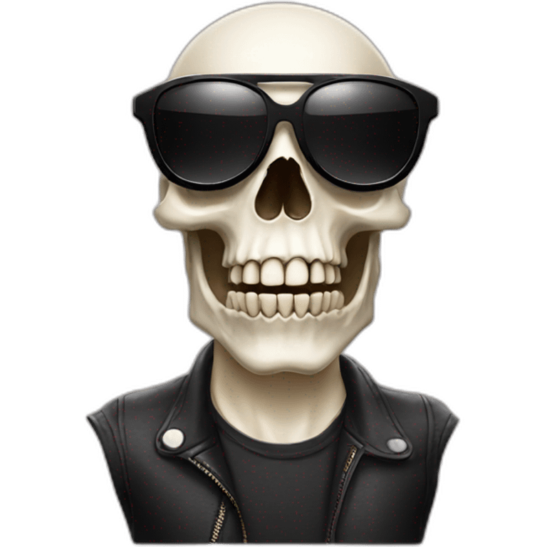 Skull wearing sunglasses emoji