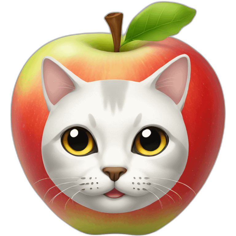 apple with cat face emoji