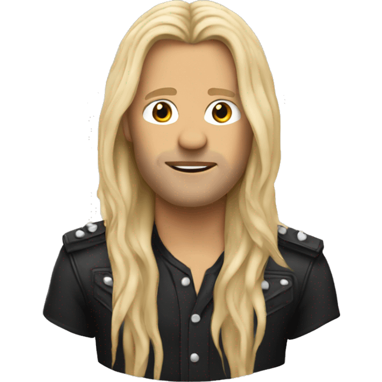 Rock star with long blonde hair  emoji