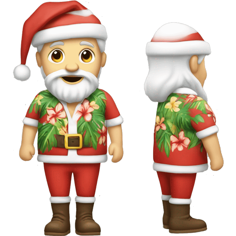 caucasian santa with hawaiian shirt emoji