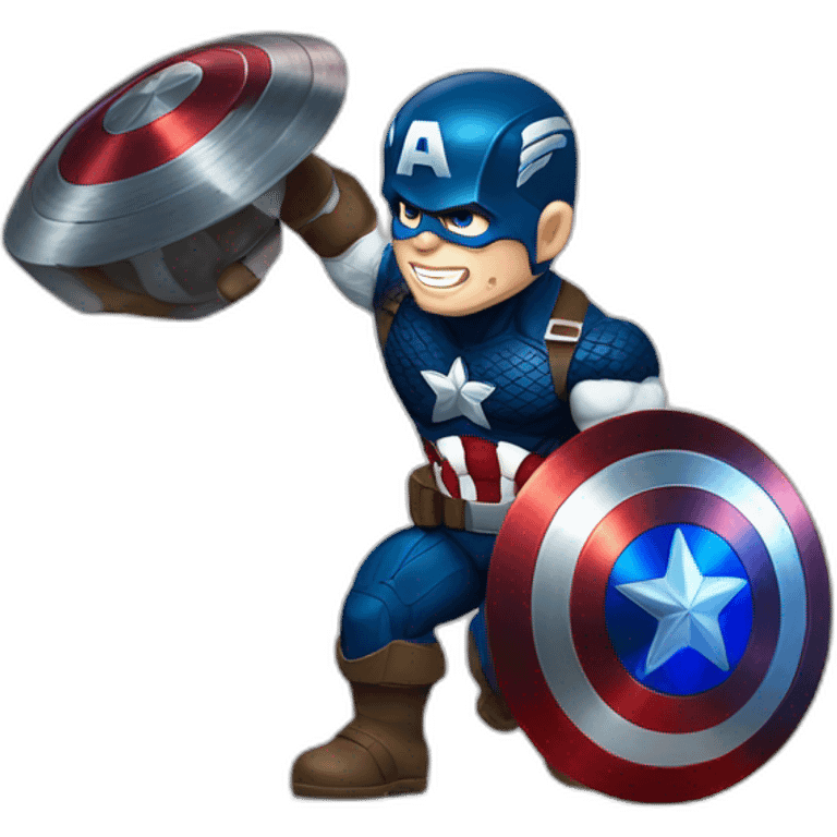 Captain America qui fait de la musculation emoji