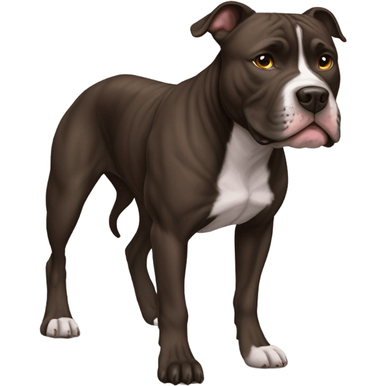 American pitbull terrier dark brindle emoji