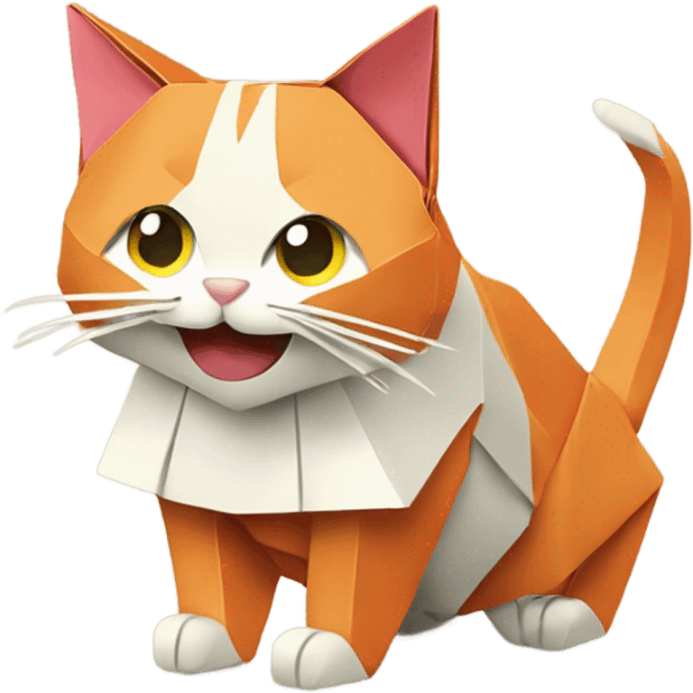 cat smiling origami saumon emoji