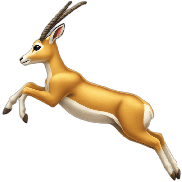 Springbok jumping side view emoji