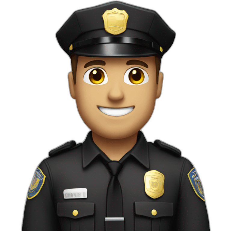 Male Cop smiling emoji