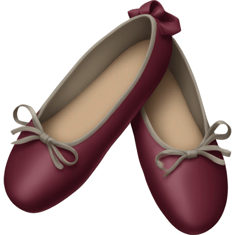 burgundy ballet shoes emoji